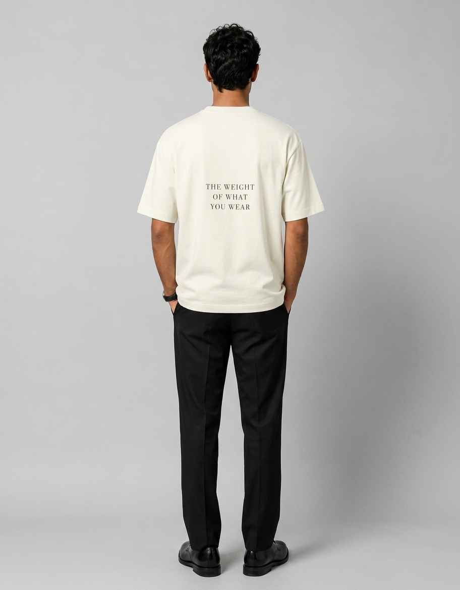NOIRAÉ Signature Oversized Tee - Bone